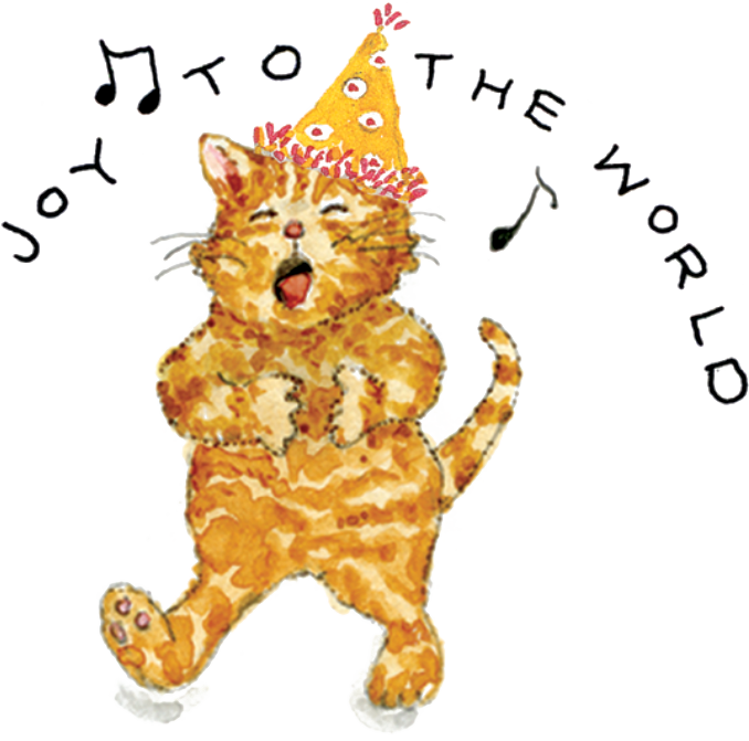 Cat singing Joy to the World